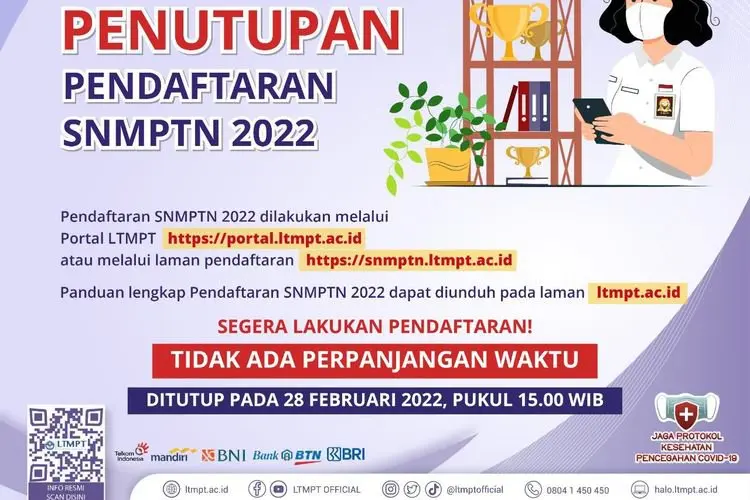 H-1 Penutupan Pendaftaran SNMPTN 2022, Segera Daftar dan Cek Caranya di Sini