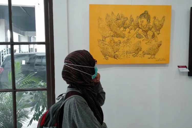 Puja Puji Pengunjung Terhadap Karya Seniman di Pameran Katakan Seni Rupa dengan Cinta 
