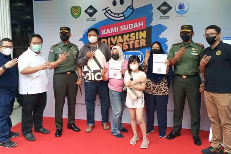 Korem 061 Suryakencana dan Perumda Tirta Pakuan Kota Bogor Geber Vaksinasi Booster Saat Liburan