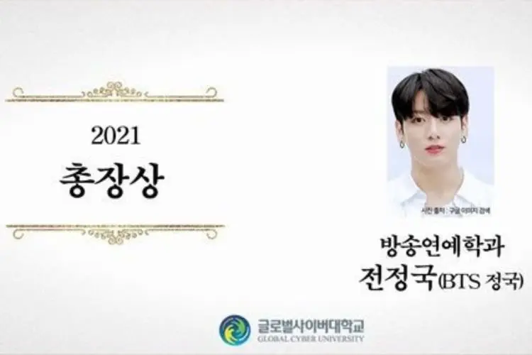 ARMY Bangga, Jungkook BTS Lulus dari Global Cyber University dan Menerima Penghargaan 'President Awards'