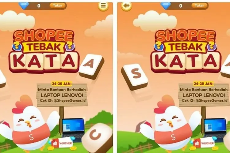 Upadate Terbaru! Kunci Jawaban Shopee Tebak Kata Level 581, 582, 583, 584, 585, 586, 587, 588, 589, 590