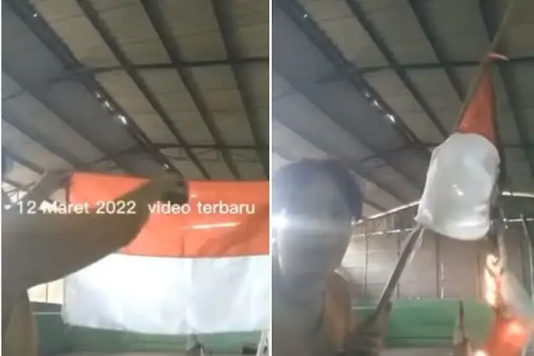 Geger!  Video Wanita Bakar Bendera Indonesia Beredar di Medsos