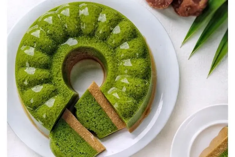 Resep Menu Takjil Puding Lumut Pandan dan Puding Lumut Gula Merah