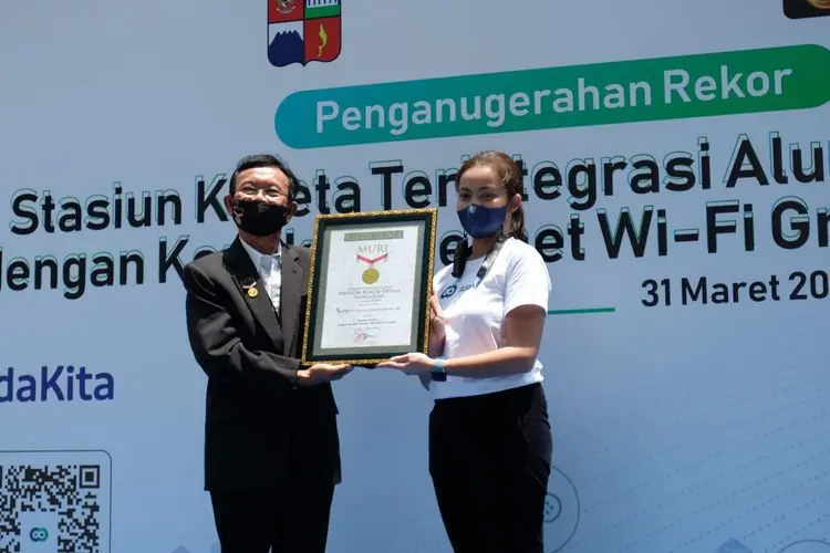 Miliki WIFI Kelas Dunia, PT KAI Diganjar Rekor MURI