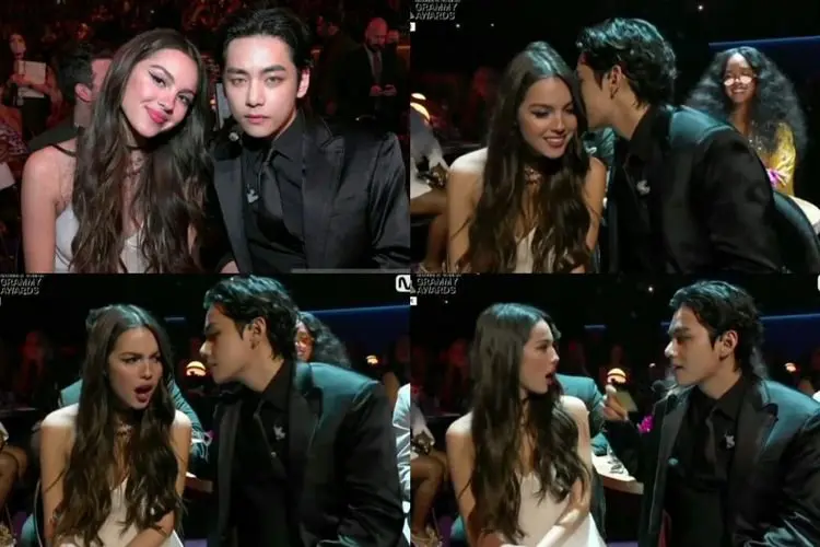Bikin ARMY Jantungan! V BTS Goda Olivia Rodrigo di Acara Grammy Award 2022, Ini yang Terjadi