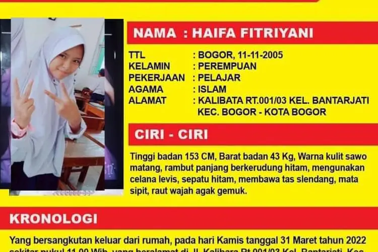 Setelah Kenal Pria di Facebook, Jadi Penyebab Hilangnya HF