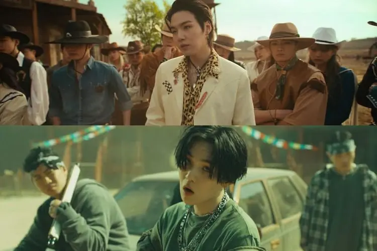 Banyak yang Tidak Sadar, Ini 4 Kesamaan Fitur Suga BTS di MV 'That That' PSY dan 'Daechwita' Agust D