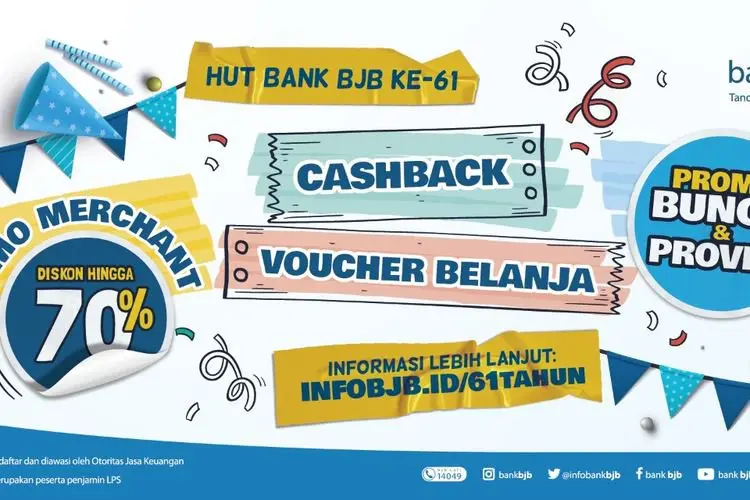 bank bjb Ultah ke-61, Banjir Promo Produk dan Merchant