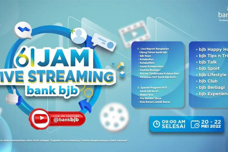 Catat Sejarah, Live Streaming 61 Jam Non Stop bank bjb 