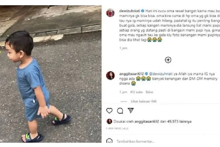 Oma Dewi Curhat Usai Akun Instagram Vanessa Angel Hilang: Padahal Ig Itu Penting Buat Gala