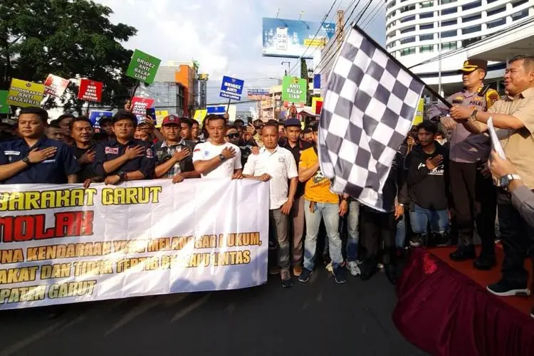 Warga dan Komunitas di Garut Kompak Deklarasikan Penolakan Geng Motor