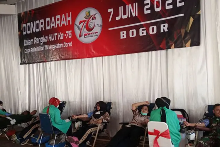 HUT ke 76 PM, Denpom III 1 Bogor Gelar Donor Darah dan Bagikan Ribuan Sembako