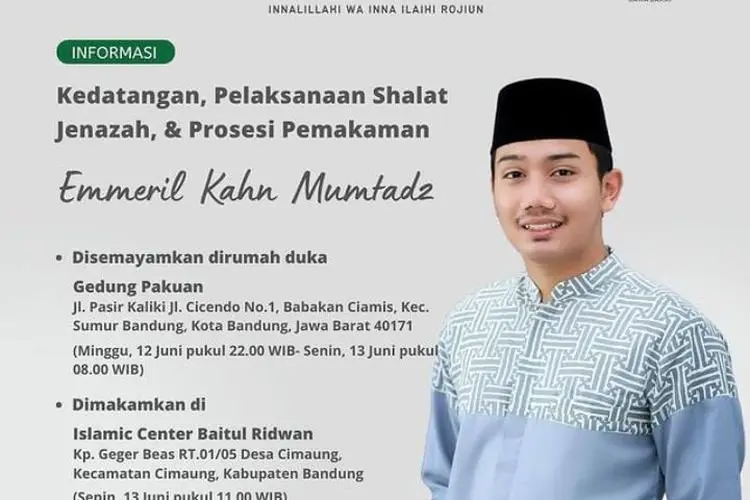 JenazahÂ Eril Putra Ridwan Kamil Dijadwalkan Tiba di IndonesiaÂ Hari Ini