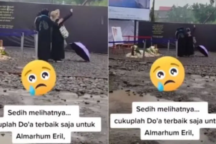 Viral Emak-emak Selfie di Depan Makam Eril, Tuai Kecaman dari Netizen
