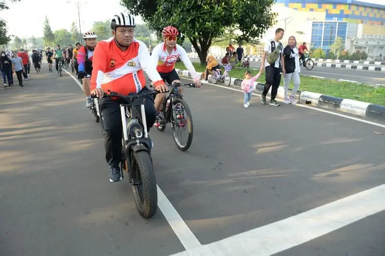 Selain HUT Bhayangkara, Ini Alasan Polres Bogor Gelar Fun Bike Keliling Stadion Pakansari
