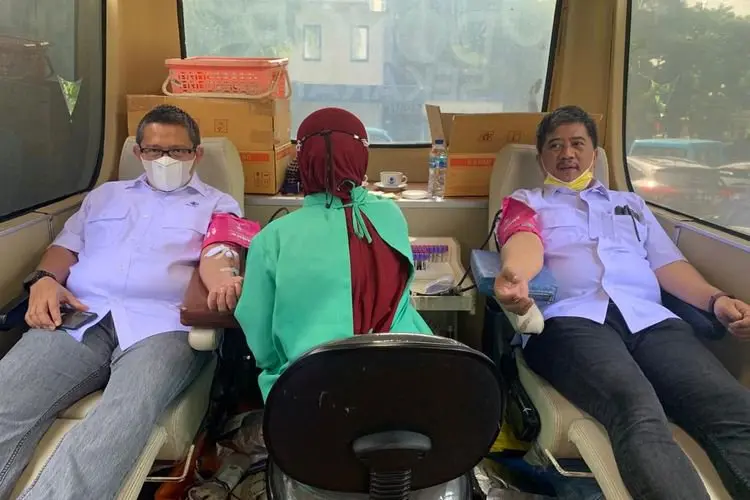 Tirta Pakuan Gelar Donor Darah, Sumbang Puluhan Labu  ke PMI Kota Bogor