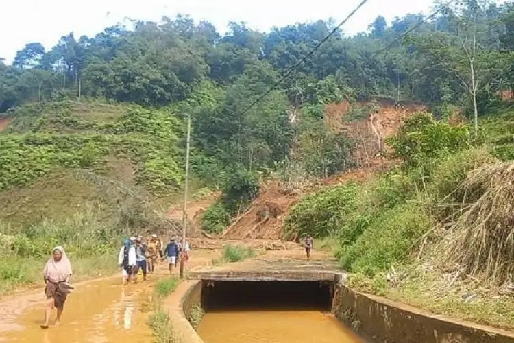 Akses Jalan ke Pamijahan Tertutup Material Longsor, BPBD Bogor Pinjam Alat Berat ke DPU PR