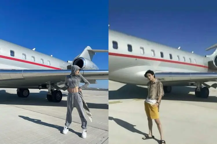 Bukan Milik Lisa BLACKPINK, Jet Pribadi yang Dinaiki V BTS dan Park Bo Gum ke Paris Telah Disediakan CELINE