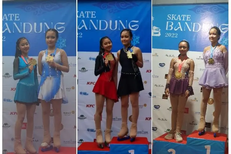 Aryanti Amanda Aurynsyah Siswi SMPN 2 Bandung Raih Lima Medali Emas di Figure Skating Skate Bandung