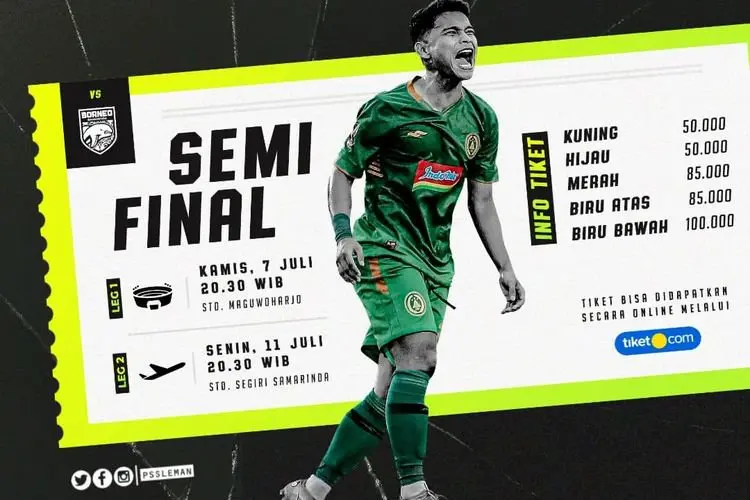 Jadwal Pertandingan Piala Presiden 2022, Besok! Semi Final PSS Sleman vs Borneo FC