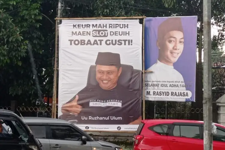 Fotonya Nongol di Spanduk Ajak Tobat Main Judi Slot, Uu Ruzhanul: Dicabut, Ada Lagi