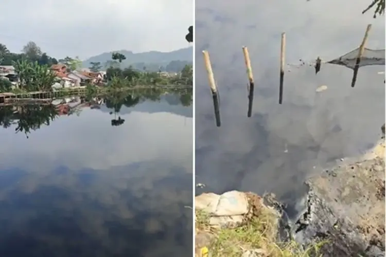 Situ Ciburuy KBB Tercemar, Air Berwarna Hitam Pekat hingga Keluarkan Bau Tak Sedap