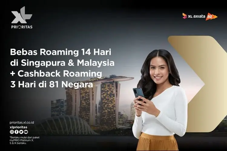 XL Prioritas Hadirkan Prio Pass Gratis Roaming di Malaysia dan Singapura