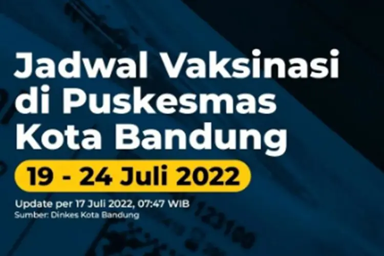 Update! Ini Jadwal Lengkap Vaksinasi di Puskesmas Kota Bandung