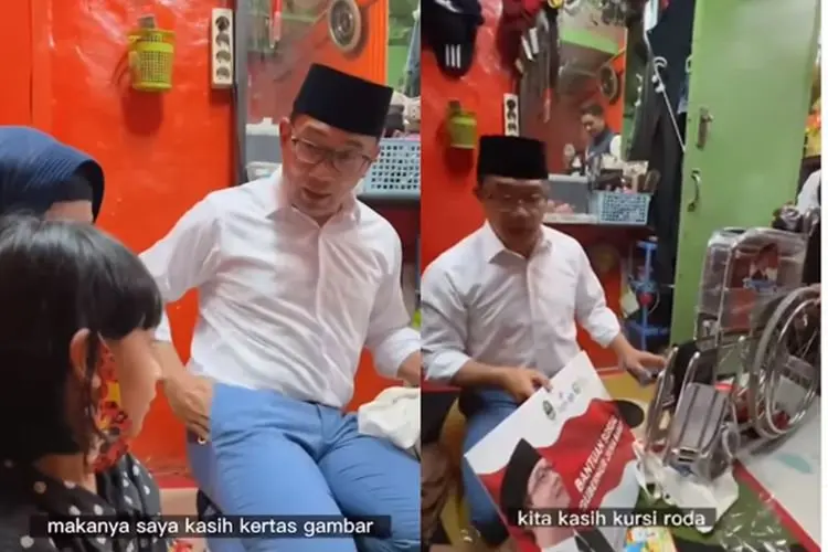 Ridwan Kamil Beri Kursi Roda untuk Vien Larasaty, Gadis Kecil yang Alami Celebral Palsy Selama 10 tahun