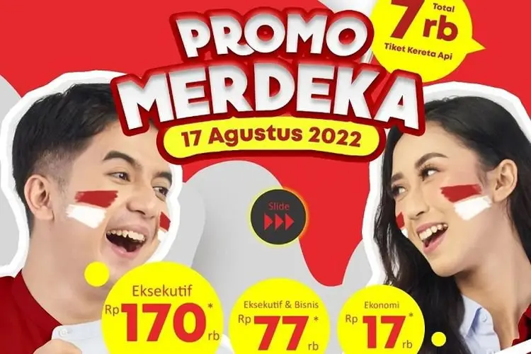 Wow Ada Diskon Tiket Kereta Api sampai Rp17.000 Berakhir 17 Agustus 2022