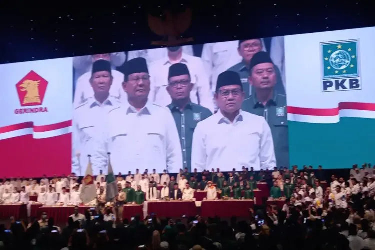 Saling Lempar Pujian Cak Imin dan Prabowo Subianto di SICC Bogor