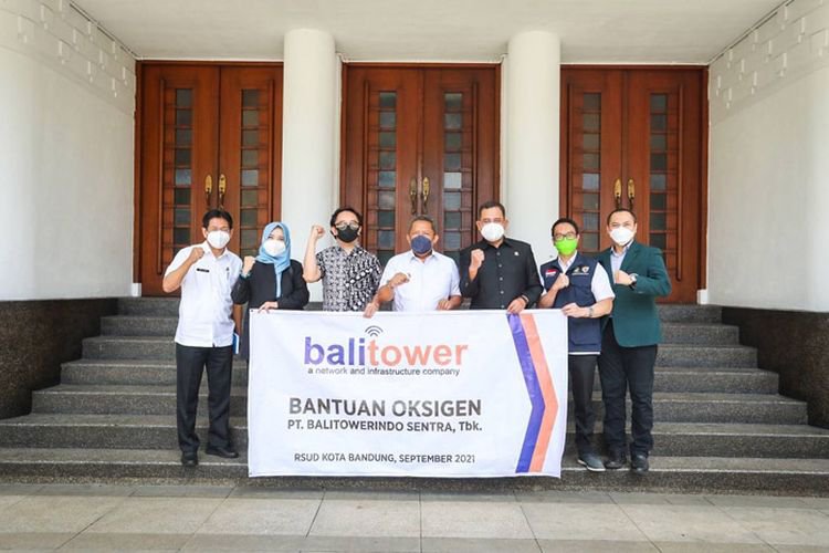 Pemkot Bandung Terima 25 Tabung Oksigen dari PT Bali Tower
