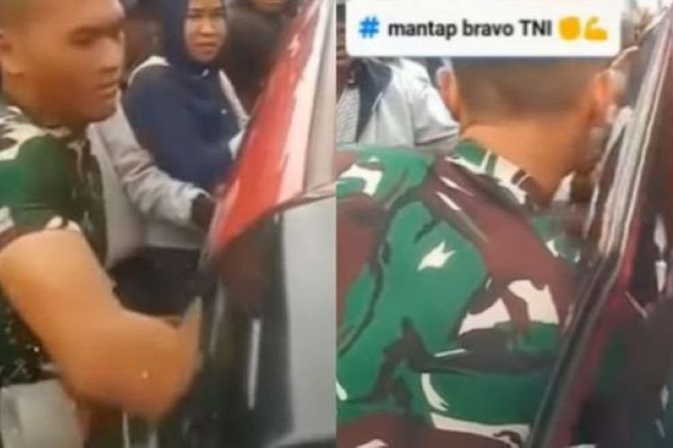 Viral Aksi Heroik TNI, Pecahkan Kaca Pakai Tangan untuk Selamatkan Balita di Dalam Mobil