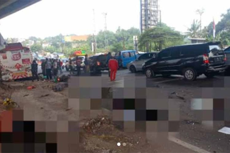 Kecelakaan Truk Tangki Pertamina Di Cibubur, Posisi Korban Di Kolong ...