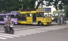 Diduga Mengantuk, Bus Bandros Tabrak Pohon, Sejumlah Wisatawan Terluka