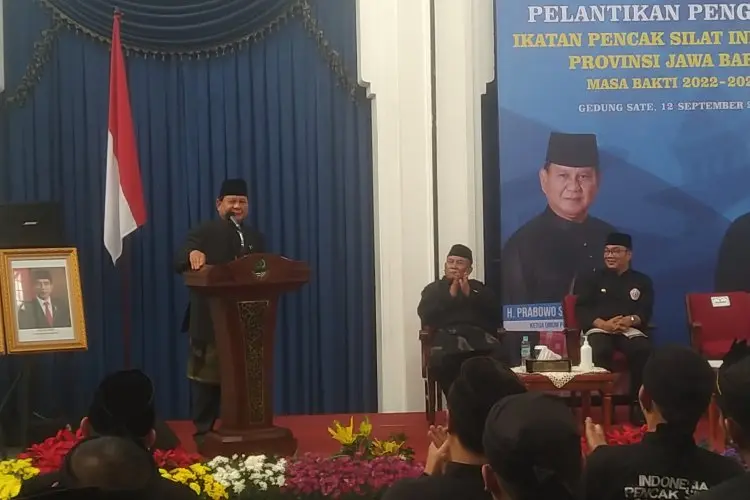 Ridwan Kamil dan Prabowo Saling Melontarkan Pantun di Acara Pelantikan IPSI Jabar