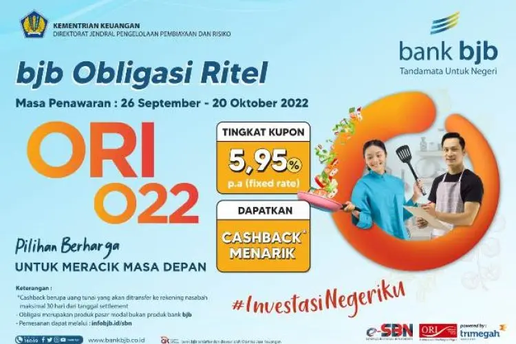bank bjb Obligasi Ritel ORI022, Kupon Menarik dengan Penawaran Mulai Rp1 juta hingga Rp5 Miliar