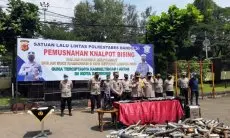 Polrestabes Bandung Musnahkan Ribuan Knalpot Bising