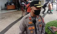 Garis Polisi Dipasang Usai Kebakaran Balai Kota Bandung