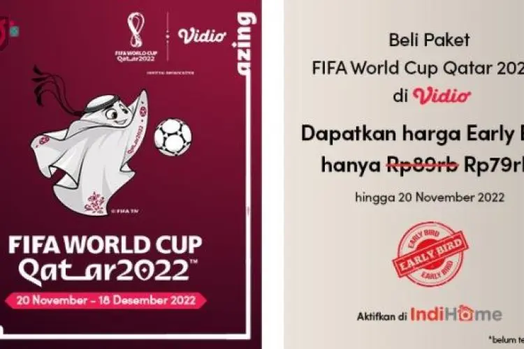 IndiHome TV Suguhkan Layanan Nonton Piala Dunia Qatar 2022 dari Aplikasi Vidio