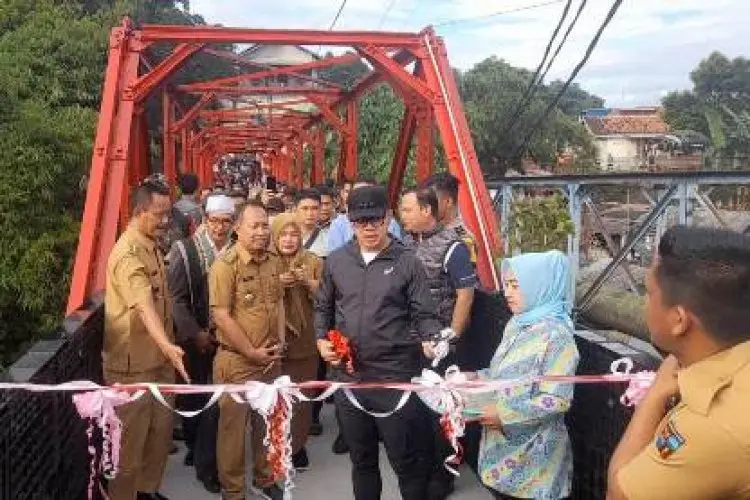 Jembatan Ledeng Sindangsari di Kota Bogor Sudah Bisa Dilintasi Motor Lagi