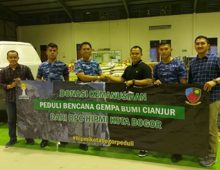 HIPMI Kota Bogor Kirim Sembako dan Hasil Produk Anggota Untuk Korban Gempa Cianjur 