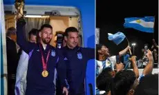 Juara Piala Dunia 2022 Argentina Disambut Suka Cita Setelah Tiba di Buenos Aires