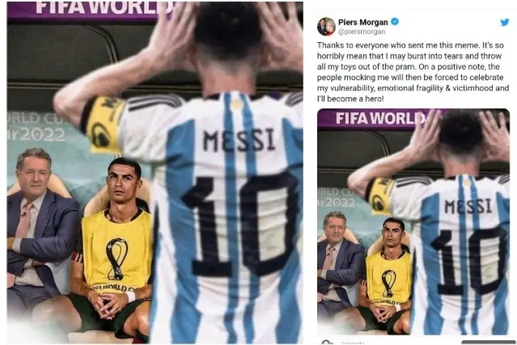'Meme' Messi vs Ronaldo Beredar di Sosial Media, Piers Morgan Tidak Senang