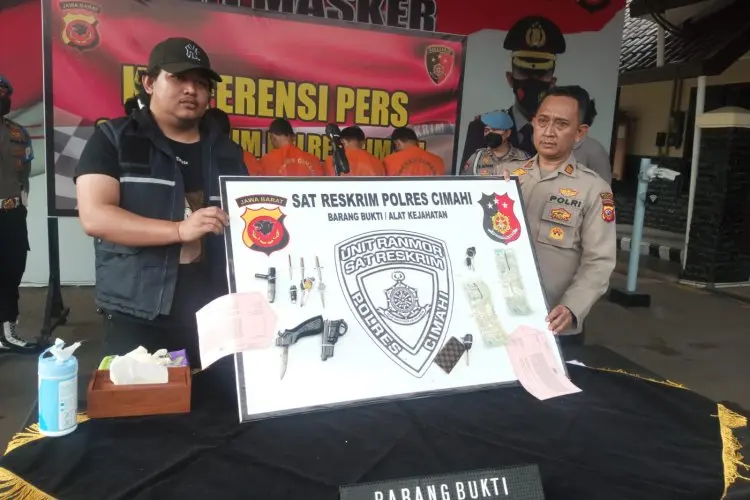 Belasan Kali Lakukan Aksi, Komplotan Curanmor Diringkus Satreskrim Polres Cimahi 