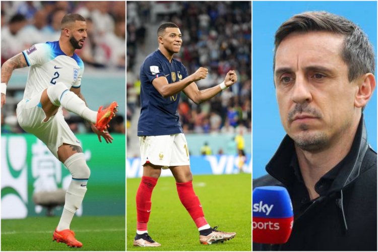 Inggris vs Prancis di Perempat Final Piala Dunia 2022: Gary Neville Yakin Kyle Walker Bisa Hentikan Mbappe
