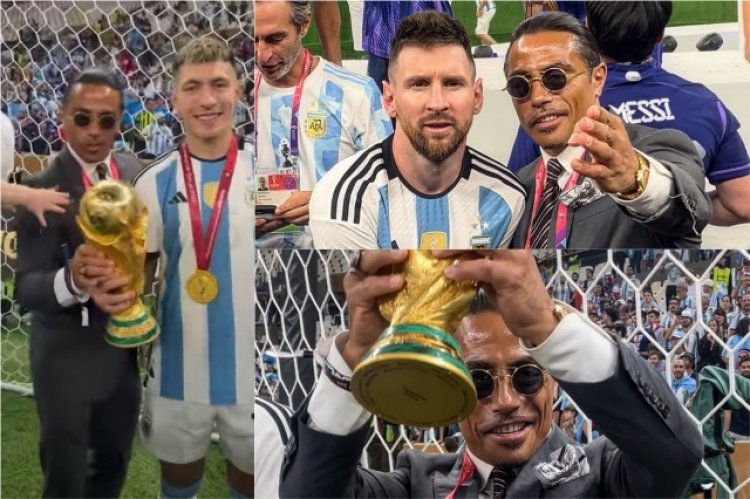 Aksi Salt Bae Ikut Memegang Trofi Piala Dunia 2022 Mendapat Kecaman Keras dari Penggemar Sepakbola di Media Sosial