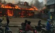 RM Ampera di Jalan Soekarno-Hatta Kota Bandung Terbakar Siang Ini