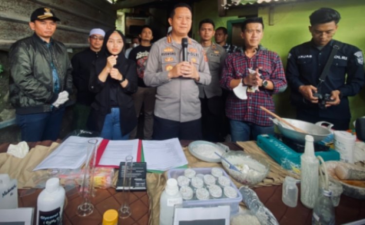 Polresta Bandung Ciduk Warga Ciwidey Pembuat Sabu di Rumah