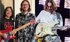 Dewa Budjana Hadiahi Batik Kepada John Frusciante Gitaris Band Legendaris Amerika Red Hot Chilli Peppers